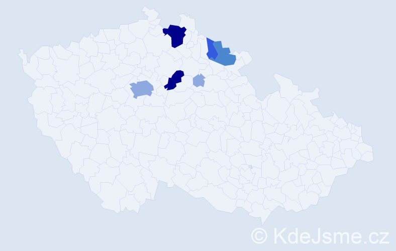 Příjmení: 'Kutifel', počet výskytů 17 v celé ČR