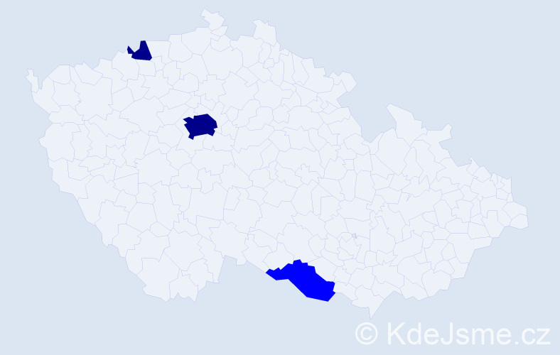 Příjmení: 'Stepanović', počet výskytů 5 v celé ČR