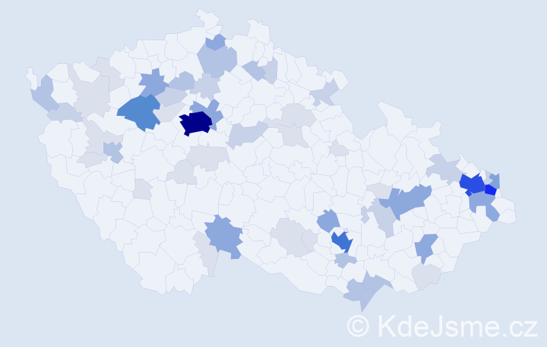 Příjmení: 'Polakovič', počet výskytů 181 v celé ČR