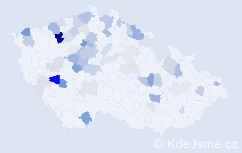 Příjmení: 'Tatar', počet výskytů 145 v celé ČR