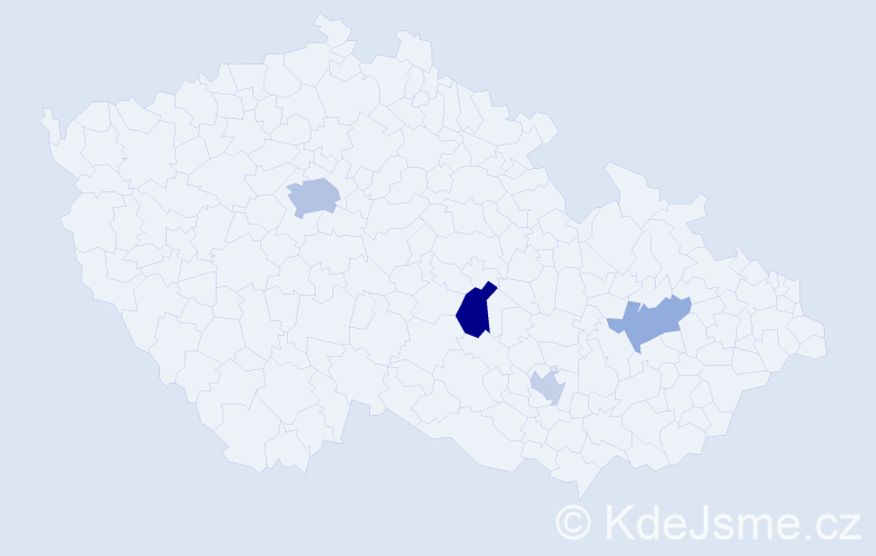 Příjmení: 'Dutton', počet výskytů 8 v celé ČR