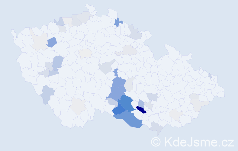 Příjmení: 'Krutišová', počet výskytů 180 v celé ČR