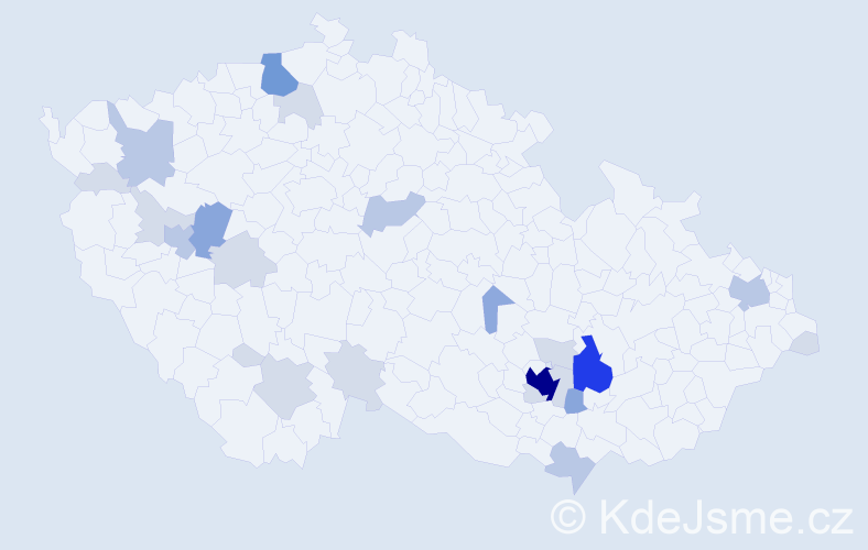 Příjmení: 'Kreutzer', počet výskytů 67 v celé ČR