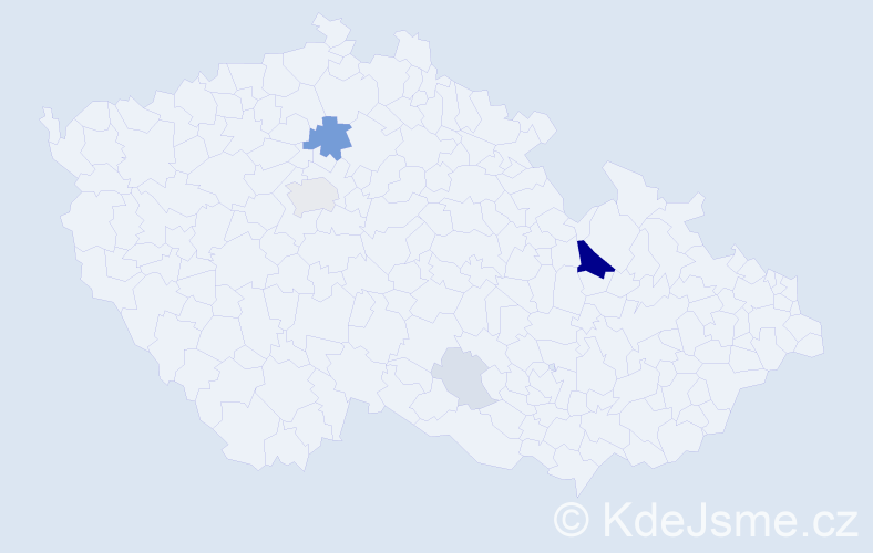 Příjmení: 'Palman', počet výskytů 18 v celé ČR