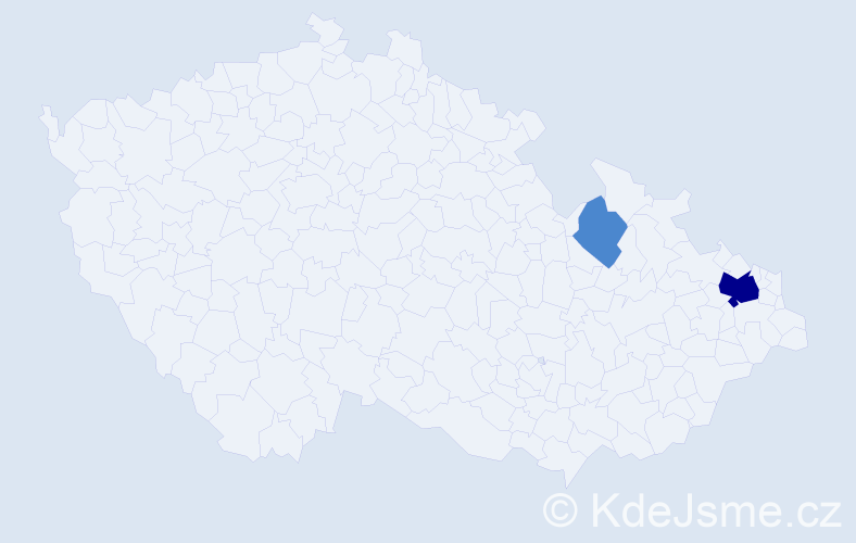 Příjmení: 'Aufrichtová', počet výskytů 4 v celé ČR