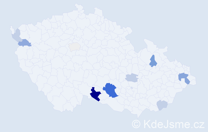 Příjmení: 'Lanczová', počet výskytů 22 v celé ČR