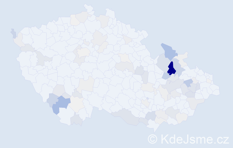 Příjmení: 'Lašák', počet výskytů 235 v celé ČR