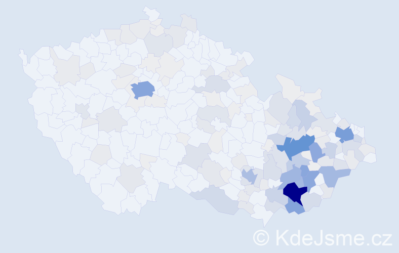 Příjmení: 'Andrýsková', počet výskytů 699 v celé ČR