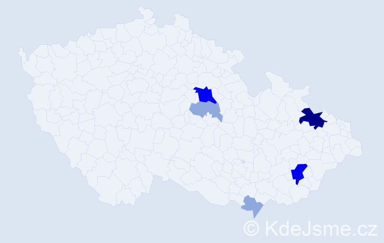 Příjmení: 'Barvič', počet výskytů 15 v celé ČR