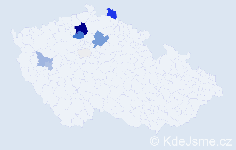 Příjmení: 'Heitzerová', počet výskytů 18 v celé ČR