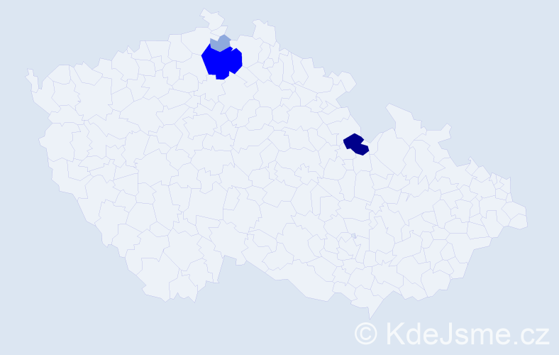 Příjmení: 'Lot', počet výskytů 10 v celé ČR
