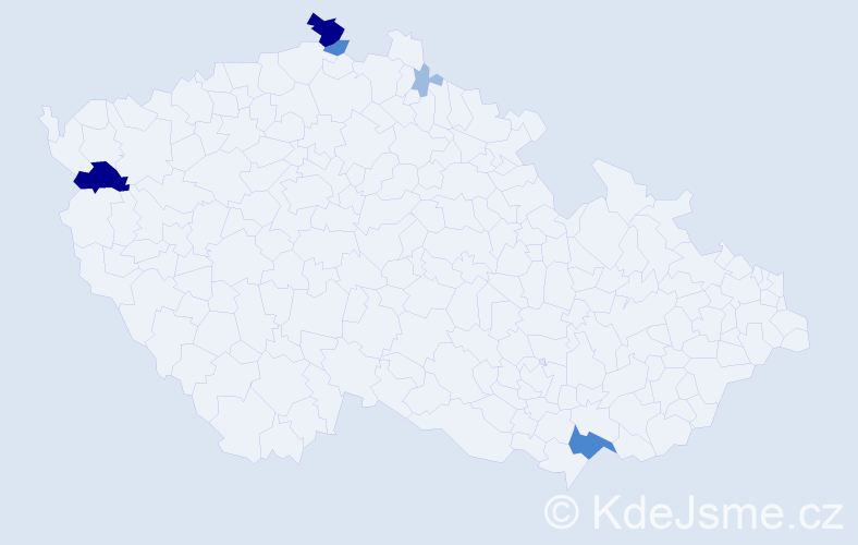 Příjmení: 'Lindenberg', počet výskytů 13 v celé ČR