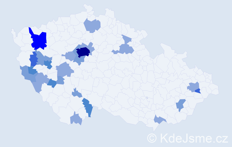 Příjmení: 'Barnášová', počet výskytů 55 v celé ČR