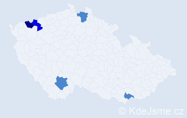 Příjmení: 'Gaidarusová', počet výskytů 8 v celé ČR