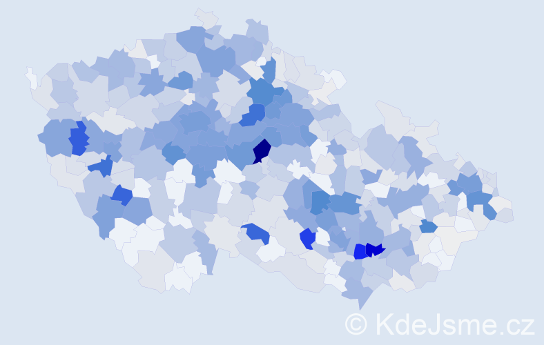 Příjmení: 'Havránek', počet výskytů 2157 v celé ČR