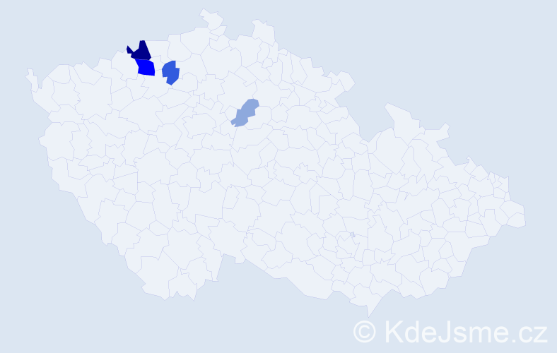 Příjmení: 'Mešová', počet výskytů 13 v celé ČR