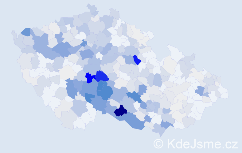 Příjmení: 'Slabá', počet výskytů 1484 v celé ČR