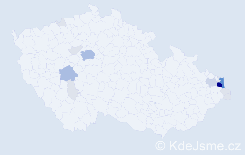 Příjmení: 'Palowská', počet výskytů 70 v celé ČR