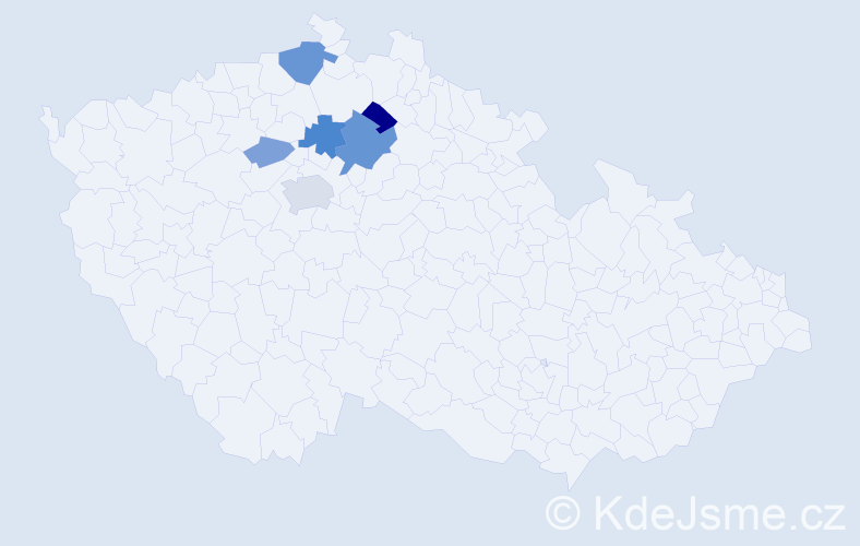 Příjmení: 'Andeltová', počet výskytů 26 v celé ČR