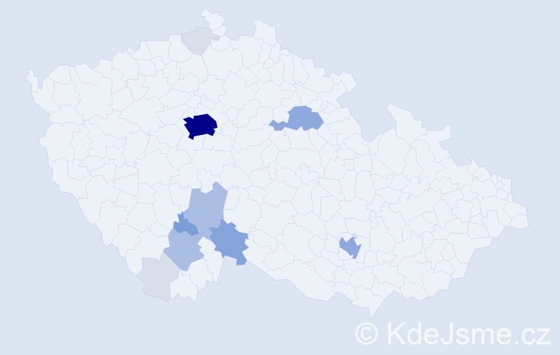 Příjmení: 'Anděra', počet výskytů 51 v celé ČR