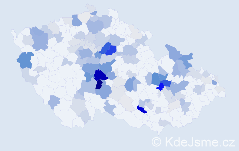 Příjmení: 'Kubálek', počet výskytů 494 v celé ČR