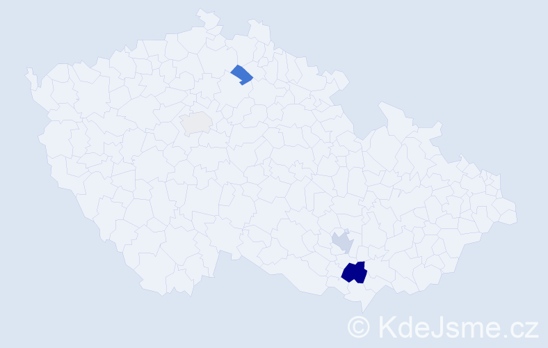 Příjmení: 'Kosch', počet výskytů 8 v celé ČR