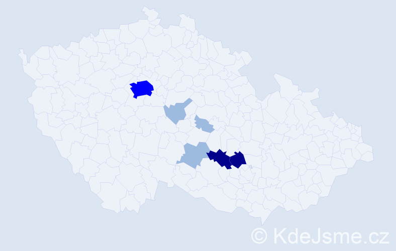 Příjmení: 'Datínská', počet výskytů 14 v celé ČR