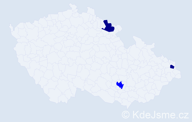 Příjmení: 'Porošin', počet výskytů 5 v celé ČR