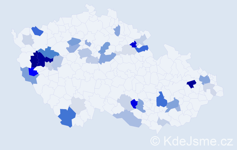 Příjmení: 'Adamovičová', počet výskytů 93 v celé ČR