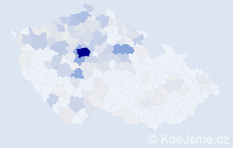 Příjmení: 'Pšenička', počet výskytů 762 v celé ČR