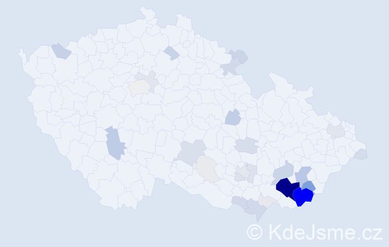 Příjmení: 'Podškubka', počet výskytů 149 v celé ČR