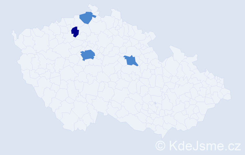 Příjmení: 'Golián', počet výskytů 6 v celé ČR