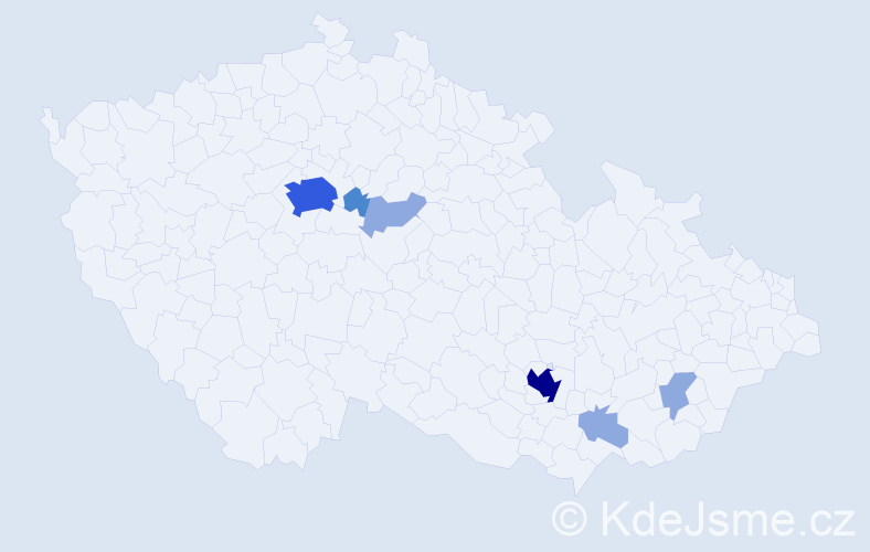 Příjmení: 'Kuksová', počet výskytů 13 v celé ČR