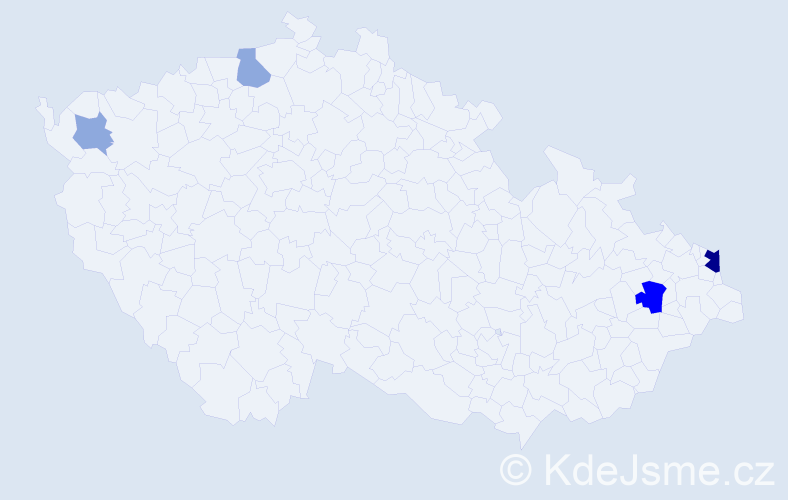 Příjmení: 'Kulák', počet výskytů 11 v celé ČR