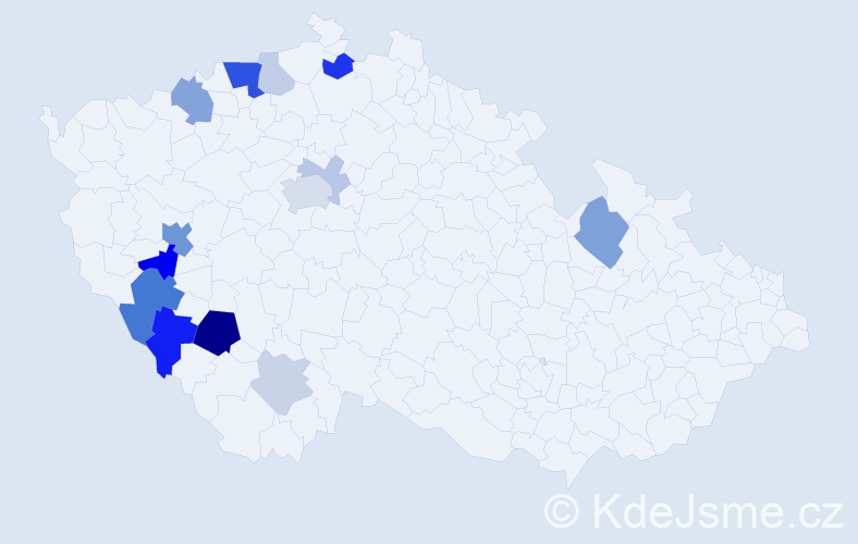 Příjmení: 'Kollros', počet výskytů 36 v celé ČR