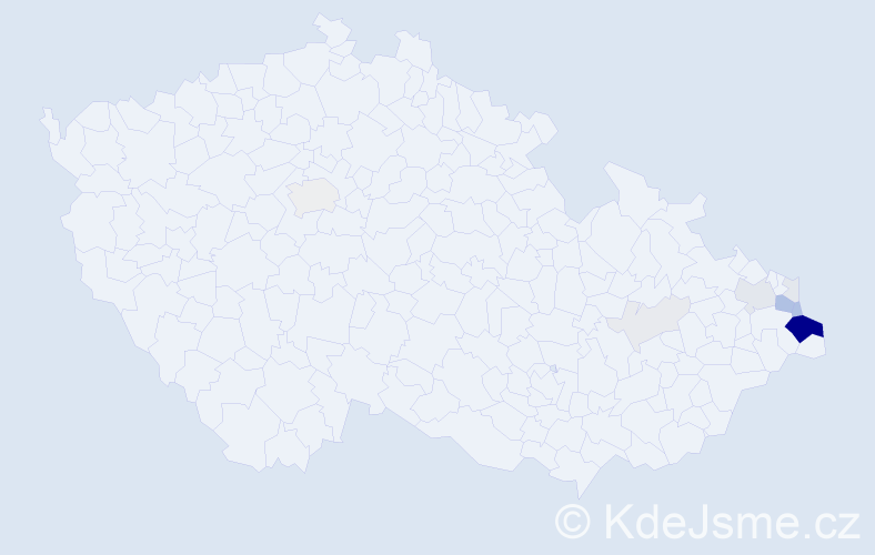 Příjmení: 'Roiková', počet výskytů 47 v celé ČR