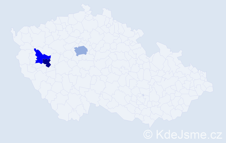 Příjmení: 'Kokeisl', počet výskytů 7 v celé ČR
