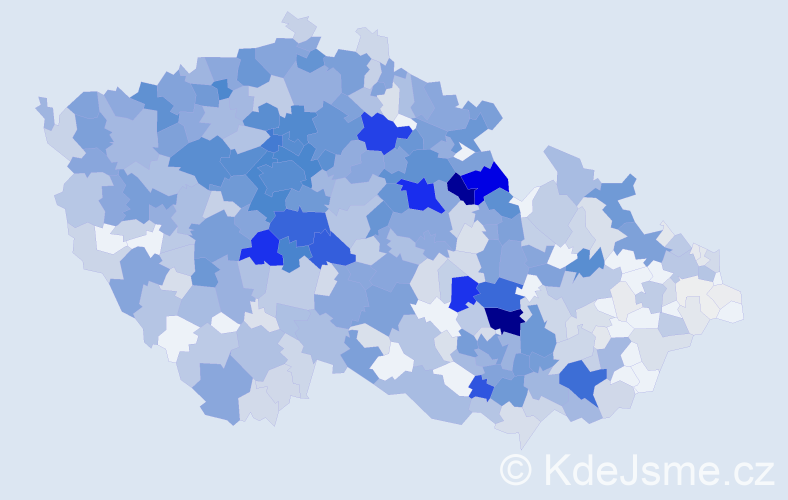 Příjmení: 'Hlaváček', počet výskytů 3476 v celé ČR