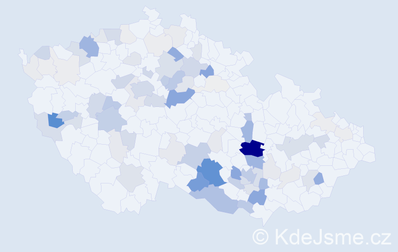 Příjmení: 'Chloupková', počet výskytů 330 v celé ČR