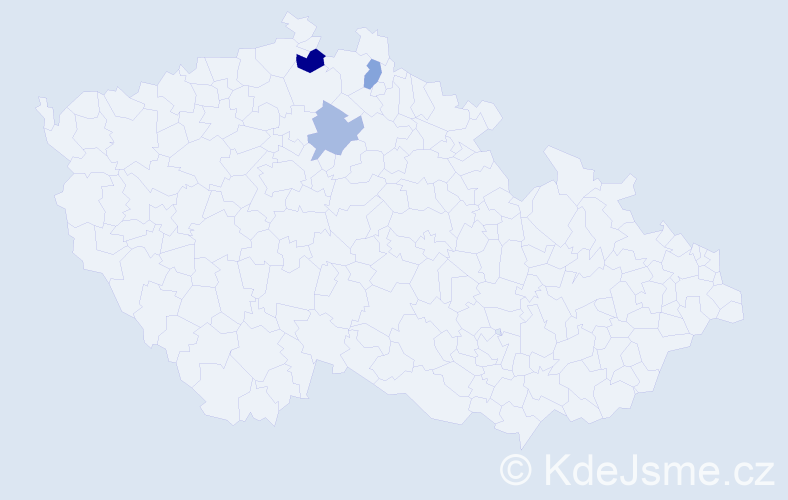 Příjmení: 'Kutlochová', počet výskytů 4 v celé ČR