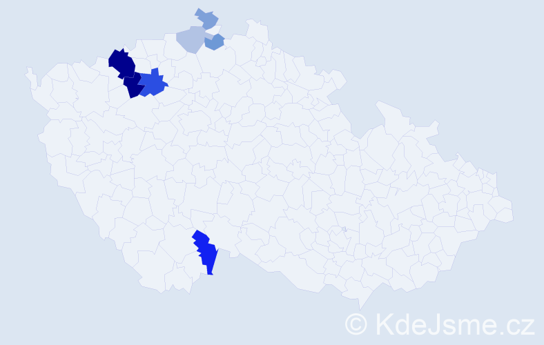Příjmení: 'Eisertová', počet výskytů 19 v celé ČR