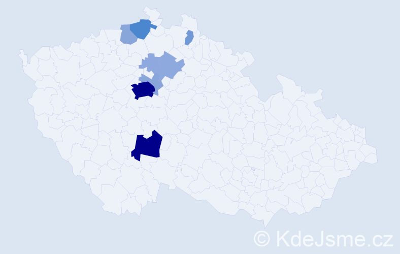 Příjmení: 'Bejdl', počet výskytů 31 v celé ČR