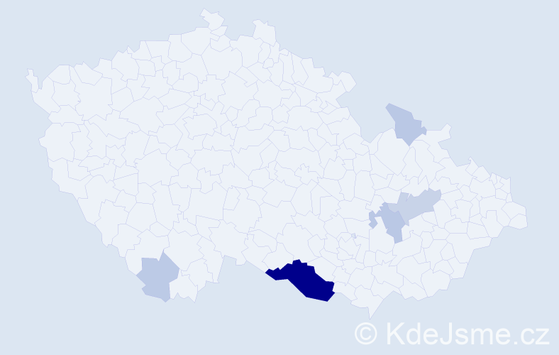 Příjmení: 'Fargaš', počet výskytů 23 v celé ČR