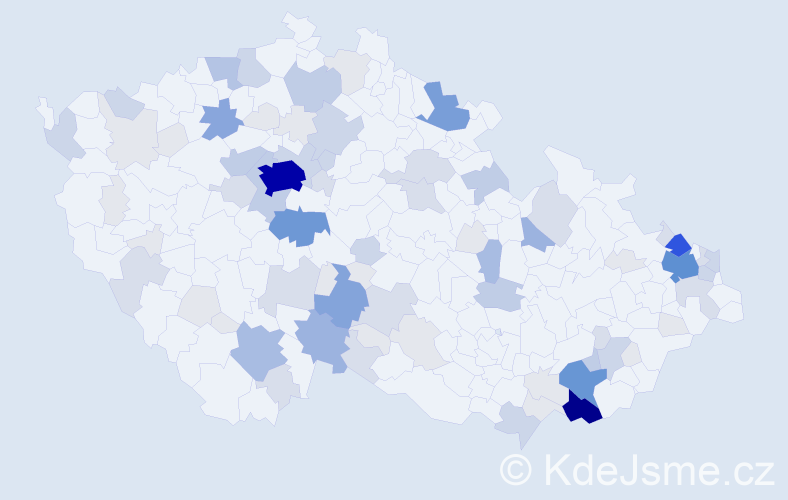 Příjmení: 'Strachota', počet výskytů 317 v celé ČR
