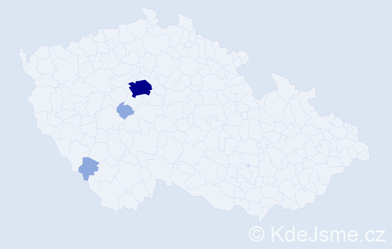 Příjmení: 'Trka', počet výskytů 9 v celé ČR