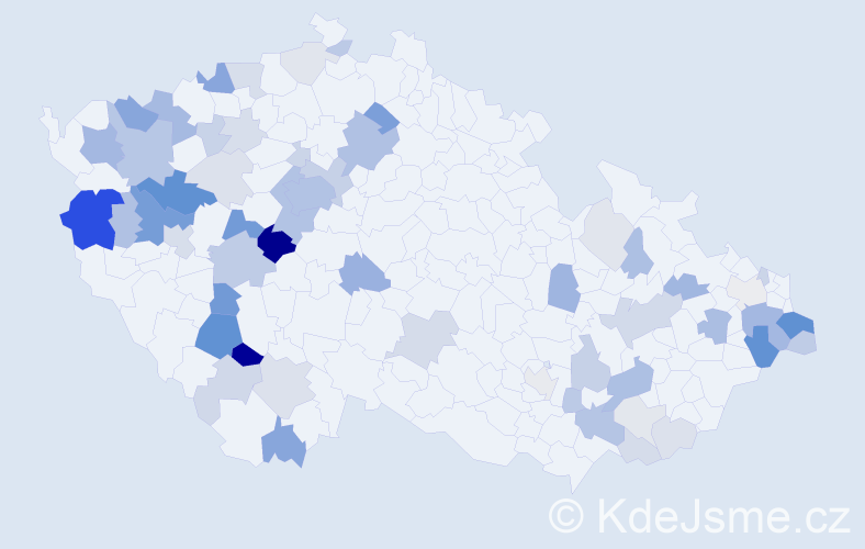 Příjmení: 'Plevková', počet výskytů 193 v celé ČR