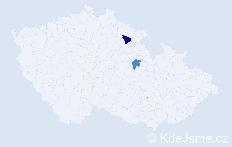 Příjmení: 'Vyhledal', počet výskytů 6 v celé ČR