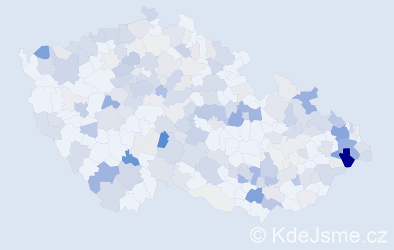 Příjmení: 'Kokešová', počet výskytů 724 v celé ČR