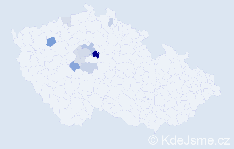 Příjmení: 'Fottová', počet výskytů 21 v celé ČR