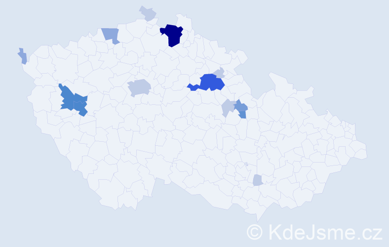 Příjmení: 'Brindzák', počet výskytů 42 v celé ČR